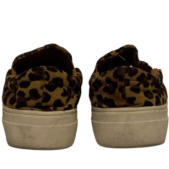 La Shella Leopard Print Low Top Sneakers Slip On Round Toe Size 7.5 Retro Vibes - Picture 5 of 9